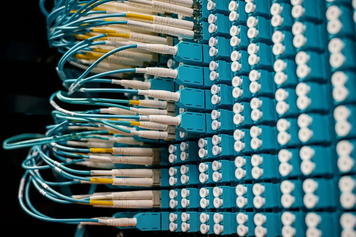 Industrial backup power generators and electrical infrastructure at a data center facility