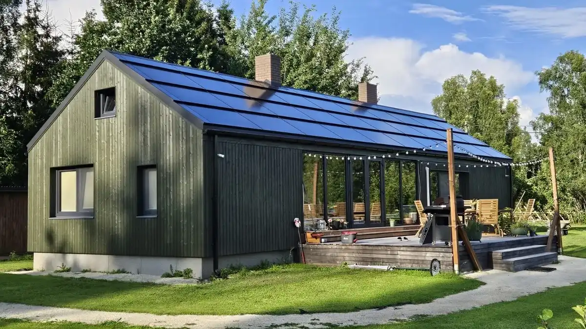 Solar shingle installation on residential rooftop demonstrating building-integrated photovoltaic technology