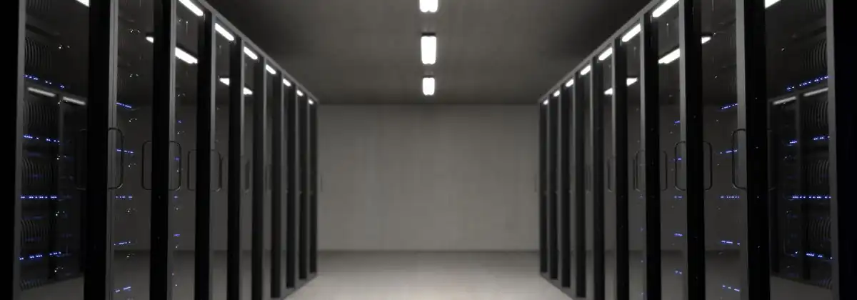 Business professional evaluating data center infrastructure with GPU server racks
